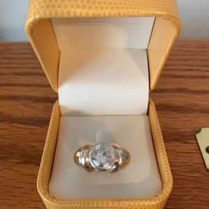 Sterling Silver CZ bezel ring